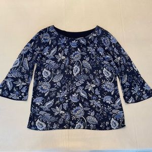 Talbots Blue Floral Sweater - LP
